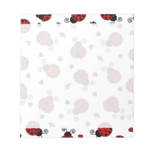 Bloc De Notas Trama de Corazones y Ladybug