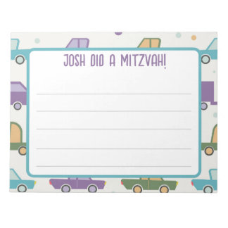 Bloc De Notas Transporte personalizado que mitzvah anota