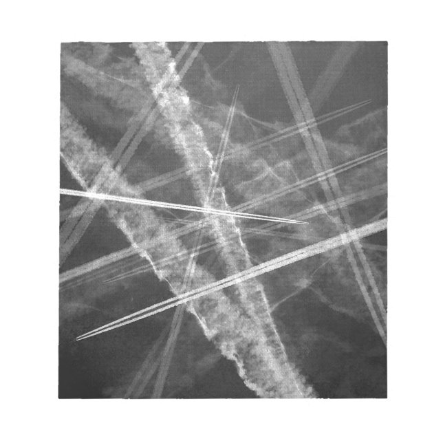 Bloc De Notas Travesías de chorro en blanco y negro (Frente)