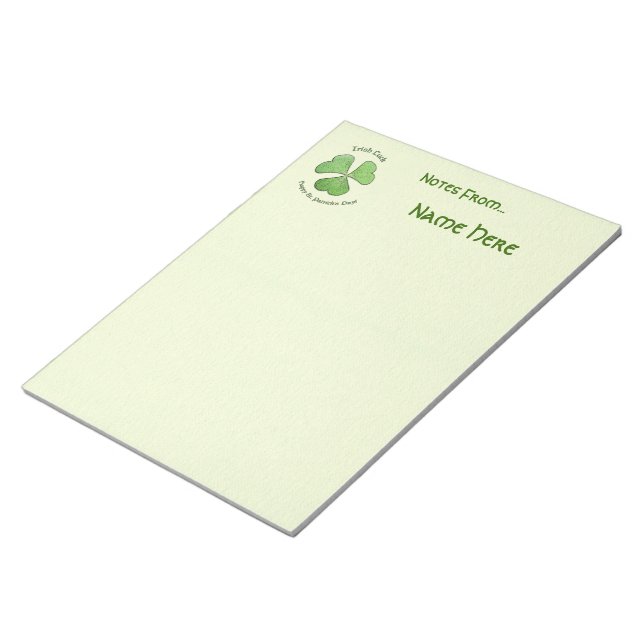 Bloc De Notas Trébol verde (Lado Derecho)
