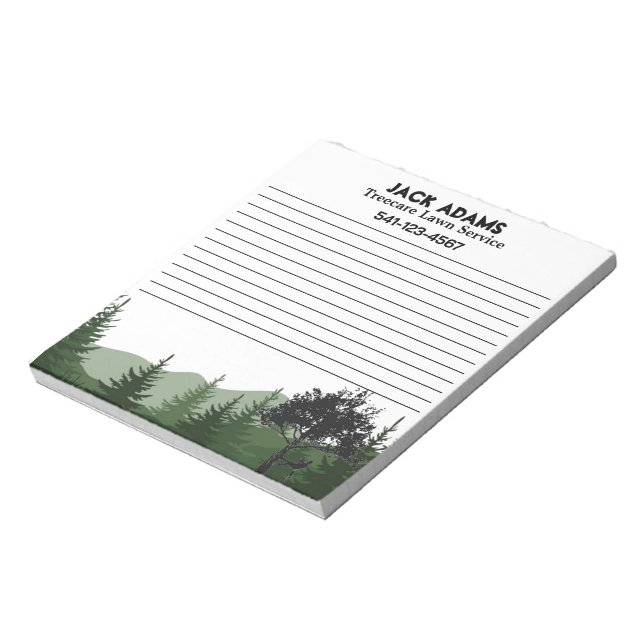 Bloc De Notas Treecare Lawn Service Note Pad (Lado Izquierdo)