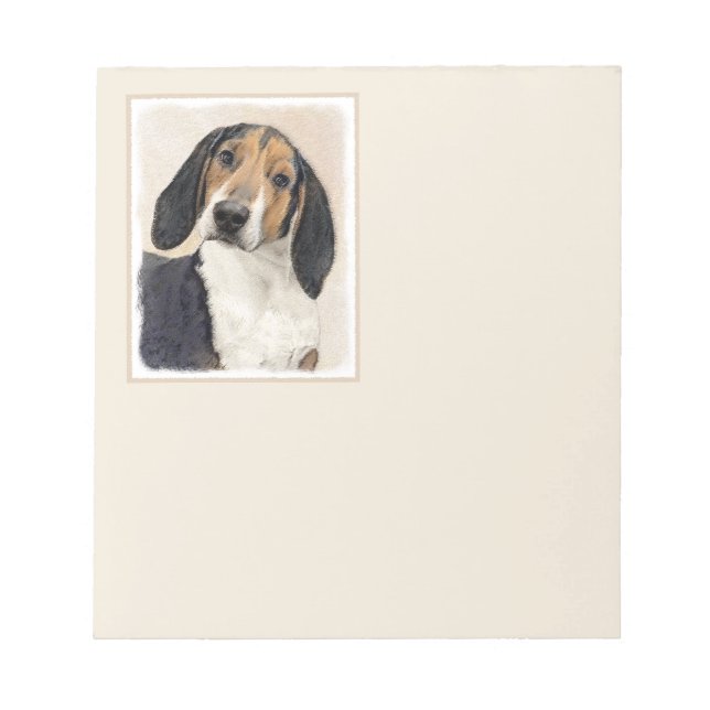 Bloc De Notas Treeing Walker Coonhound Painting - Arte original (Frente)