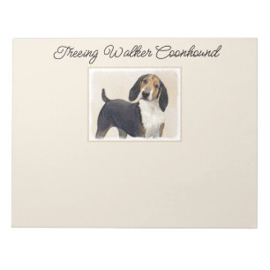 Bloc De Notas Treeing Walker Coonhound Painting - Original Art N