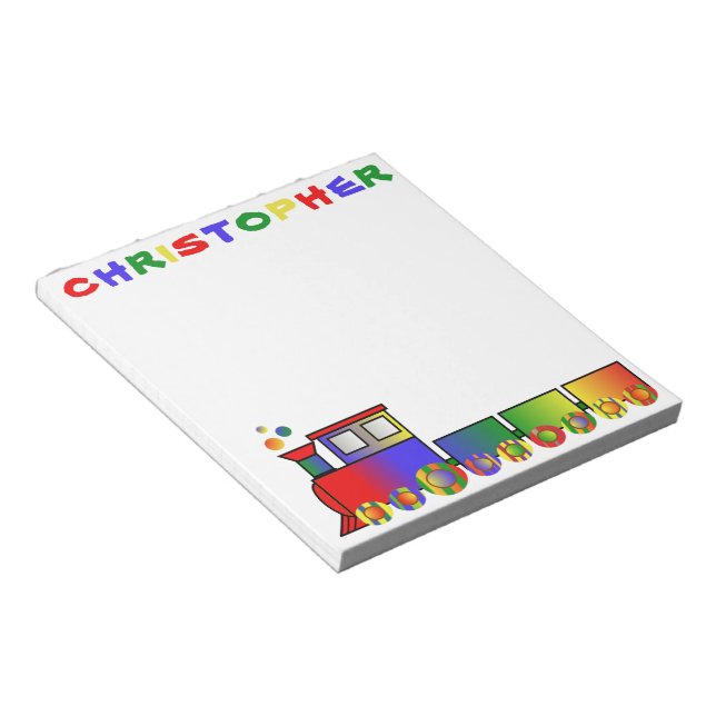 Bloc De Notas Tren colorido personalizado (Lado Derecho)