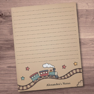 Bloc De Notas Tren de madera