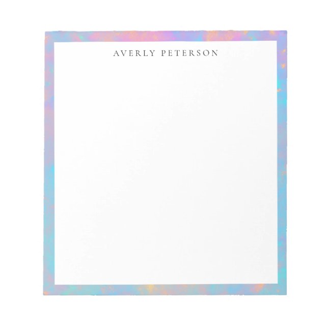 Bloc De Notas Trendy Cute Pastel Abstract Border Custom (Frente)