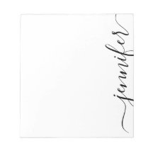 Trendy Fancy Script Name, Personalized Black White