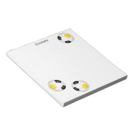 Bloc De Notas tres bolas de fútbol de oro negro personalizadas