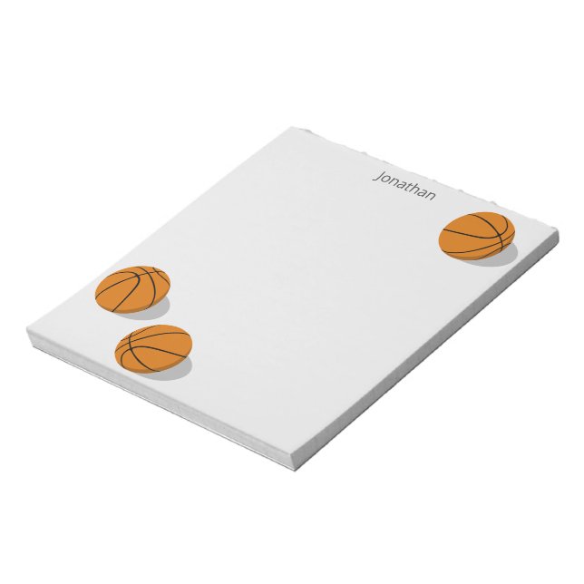 Bloc De Notas tres chicas de baloncesto chicos deportes personal (Lado Izquierdo)