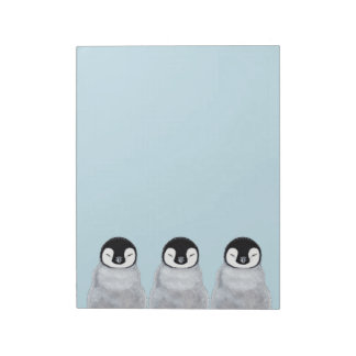 Bloc De Notas Tres chicles de pingüino para bebé durmiendo