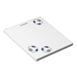 Bloc De Notas tres pelotas de fútbol grises azules personalizada