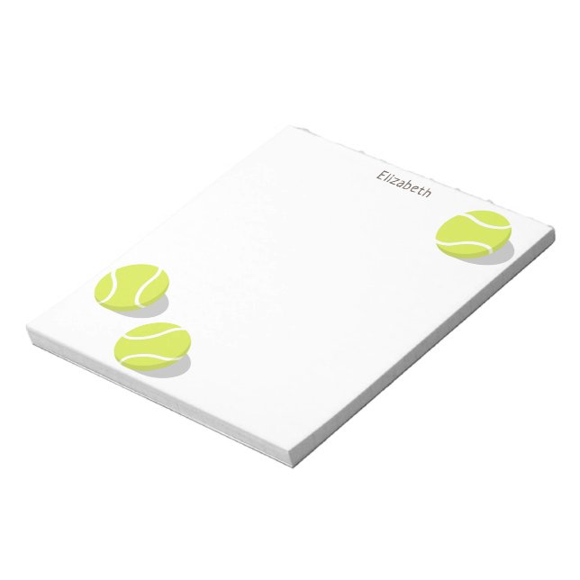 Bloc De Notas tres pelotas de tenis personalizadas (Lado Izquierdo)