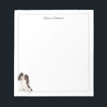 Bloc De Notas Tri Color Cavalier King Charles Spaniel Border<br><div class="desc">A personalized watercolor Tri Color Cavalier King Charles Spaniel dog notepad with tear off pages. This unique design makes a wonderful gift. Easily change the font style and color using the online template tools.</div>