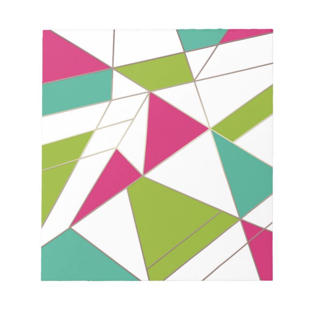 Bloc De Notas Triángulos de modo de geometría geométrica abstrac (Frente)