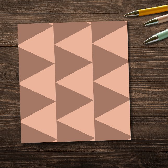 Bloc De Notas Triángulos geométricos grandes Mocha Mousse Dusty  (Subido por el creador)