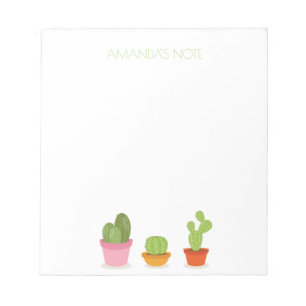 Bloc De Notas Trío de cactus suculento