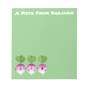 Bloc De Notas Trío de verduras de nabo lindo personalizado