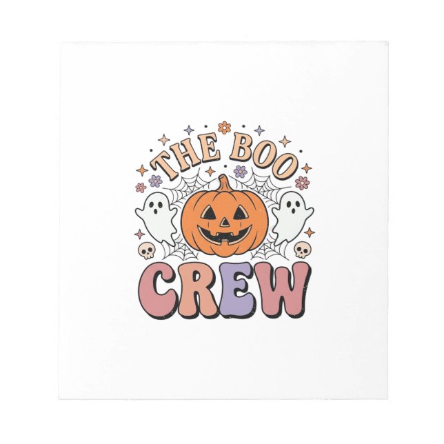 Bloc De Notas Tripulación de fantasmas de Halloween Cute Espeluz (Frente)