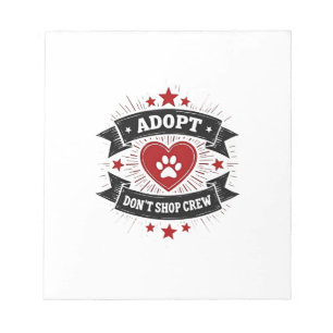 Bloc De Notas Tripulación de rescate de mascotas vintage Adopta