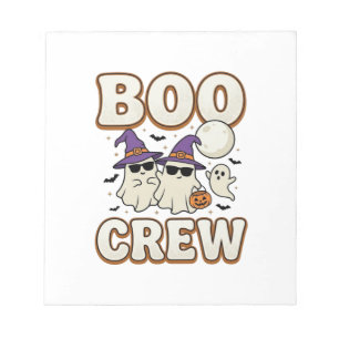 Bloc De Notas Tripulación Fantasma de Halloween Diseño Vectorial