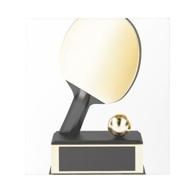 Bloc De Notas Trofeo de tenis de mesa de oro (Frente)