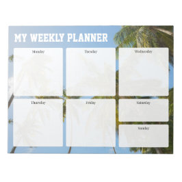 Bloc De Notas Tropical Pams - Weekly Planner for active people, 