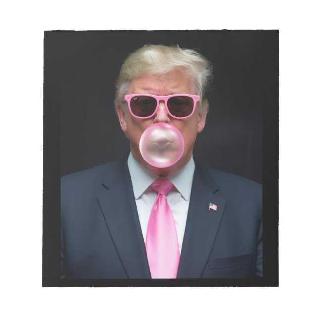 Bloc De Notas Trump Pink Bubble Gum President 47 USA (Frente)