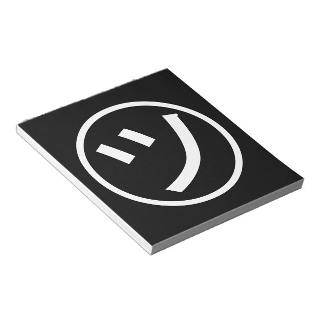 Bloc De Notas ㋡ Tsu Kana Katakana Sonriente Emoji / Emoticon (Lado Derecho)