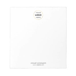 Bloc De Notas Tu Logotipo Empresa Corporativo Blanco