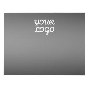 Bloc De Notas Tu logotipo y ombre de color gris oscuro moderno e