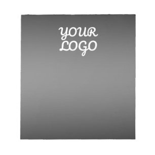 Bloc De Notas Tu logotipo y ombre de color gris oscuro moderno e
