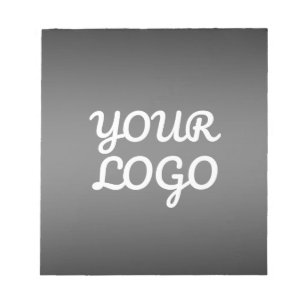Bloc De Notas Tu logotipo y ombre de color gris oscuro moderno e