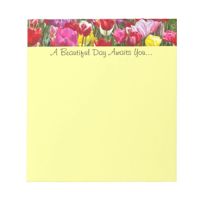Bloc De Notas Tulip Flowers notepad Spring regalos personalizado (Frente)