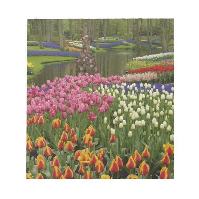 Bloc De Notas Tulipán y jardín de jacinto, jardines Keukenhof, (Frente)