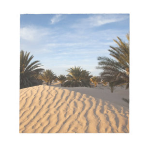 Bloc De Notas Túnez, desierto del Sahara, Douz, Gran Duna, palme