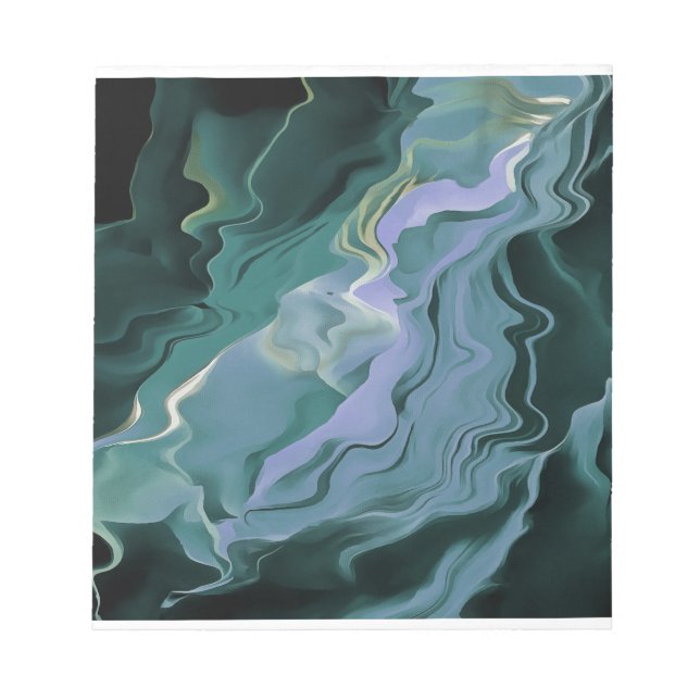 Bloc De Notas Turbulencia azul Pour Acrílico Resumen de arte (Frente)