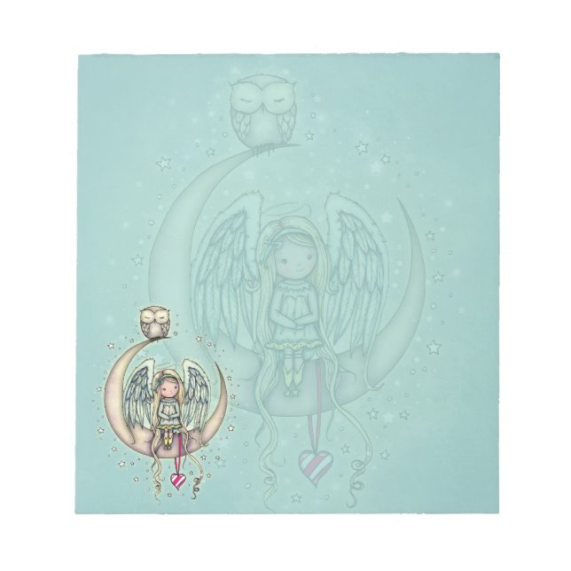 Bloc De Notas Twinkle Little Angel and Owl Illustrated Art (Frente)