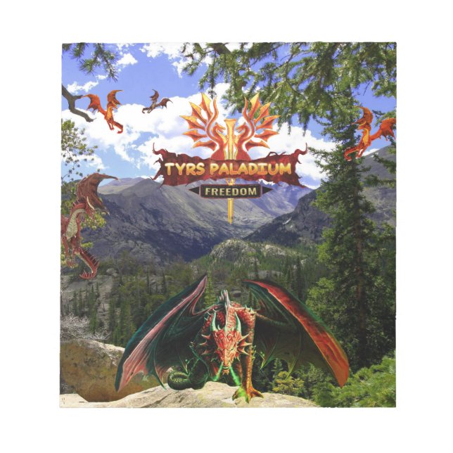 Bloc De Notas Tyrs Paladium Dragones Rojos Notepad (Frente)