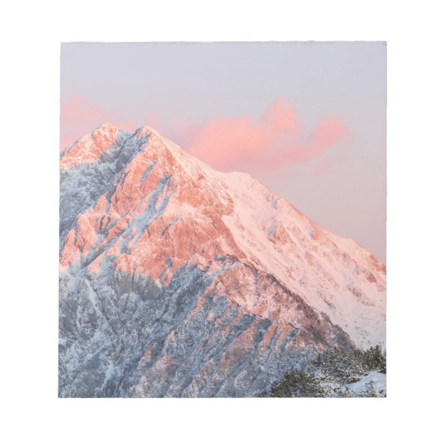 Bloc De Notas Última luz solar en la montaña Storžič, Eslovenia (Frente)