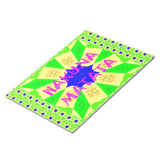 Bloc De Notas Último Hakuna Matata Hermoso Colo de Diseño Increí (Lado Derecho)