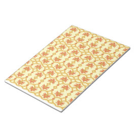 Bloc De Notas un fondo amarillo y blanco con un diseño intrincad