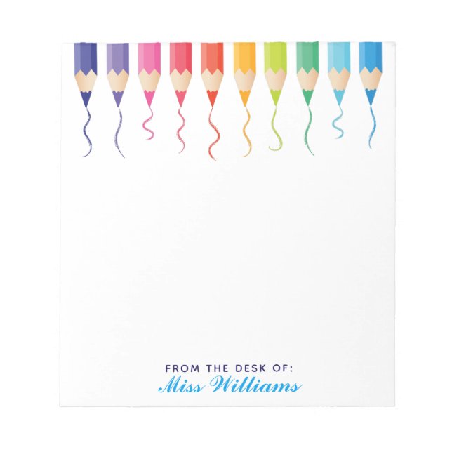 Bloc De Notas Un maestro de arte Personalizado lindo arcoiris ar (Frente)