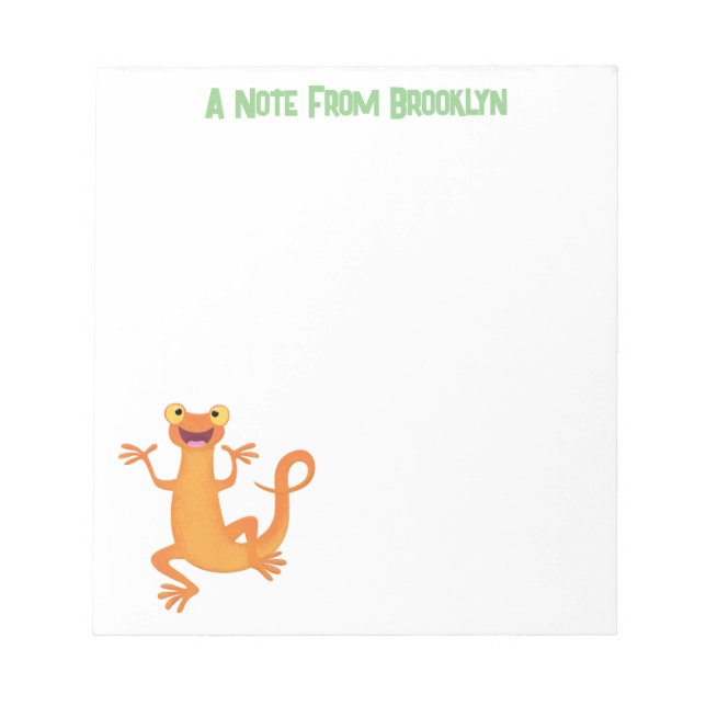 Bloc De Notas Un naranja alegre y lindo bailando (Frente)