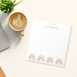 Bloc De Notas Un pastel moderno y curvo del profesor de arcoiris<br><div class="desc">El bloc de notas de un profesor de arcoiris del dulce moderno Pastel Boho es perfecto como regalo para los profesores. Incluso puede personalizar el nombre para un toque más personalizado.</div>