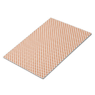 Bloc De Notas un patrón geométrico en blanco y naranja
