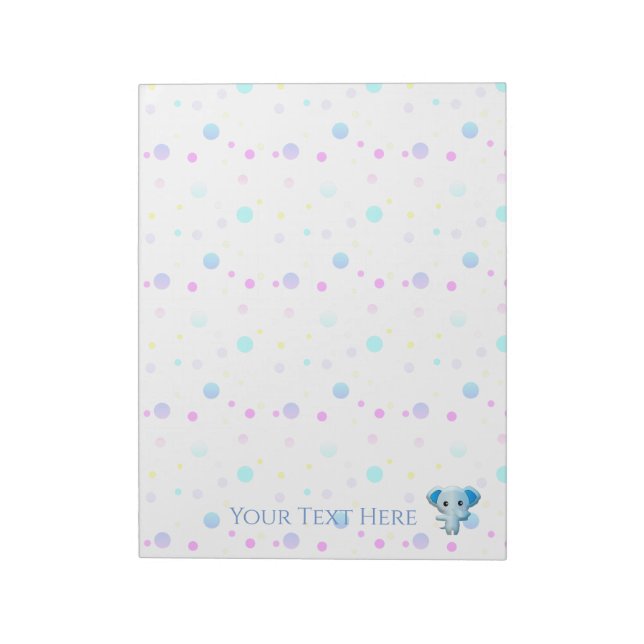 Bloc De Notas Un pequeño elefante azul (Lado Izquierdo)