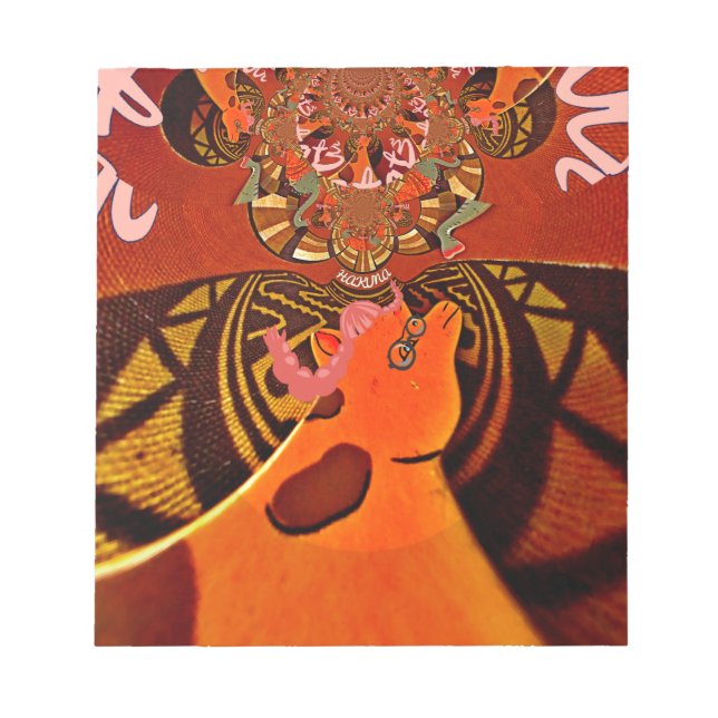 Bloc De Notas Una jirafa divertida: un encanto africano Kaleidos (Frente)