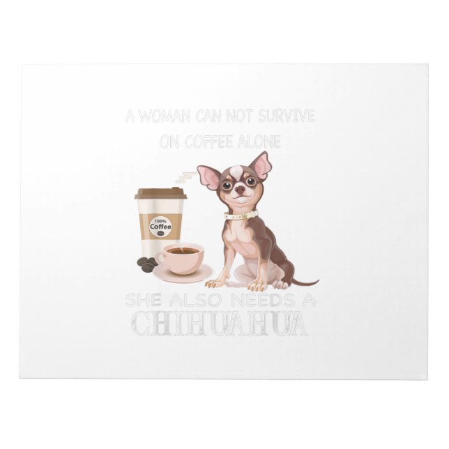 Bloc De Notas una mujer no puede sobrevivir solo con el café, ta (Frente)