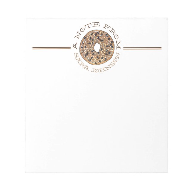 Bloc De Notas Una nota de "Everything Bagel Kitchen" personaliza (Frente)
