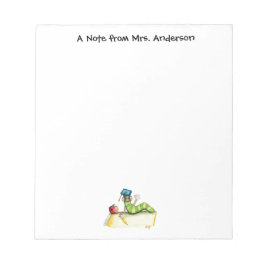 Bloc De Notas Una nota del cojín de nota del profesor